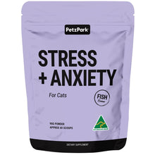 Petz Park Stress + Anxiety Cat Supplement Powder, 90g, Fish Flavor, Australian Made, Supports Cat Calming.