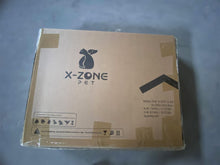 X-ZONE PET outdoor cat house packaging box design with logo and product details.