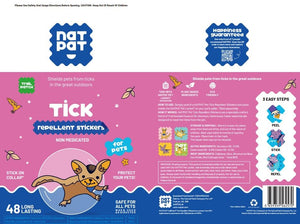 NATPAT Pet Tick Repellent Patches | Proven Natural Tick Protection for Dogs & Cats | Safe for Pets | Non-Toxic, Easy to Apply - 48 Patches - Locket Sold Separately