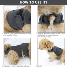 Step-by-step guide on how to use the dog anxiety jacket with Velcro adjustments for a snug fit.