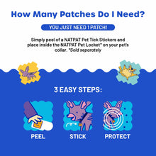 NATPAT Pet Tick Repellent Patches | Proven Natural Tick Protection for Dogs & Cats | Safe for Pets | Non-Toxic, Easy to Apply - 48 Patches - Locket Sold Separately