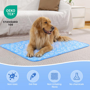 Rywell Dog Cooling Mat, Dog Cooling Mat Large 80 x 110cm, Arc-Chill Q-Max＞0.5 Endothermic Color-Changing Washable Pet Cooling Mat Large, Non-Toxic&Non-Slip