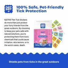 NATPAT Pet Tick Repellent Patches | Proven Natural Tick Protection for Dogs & Cats | Safe for Pets | Non-Toxic, Easy to Apply - 48 Patches - Locket Sold Separately
