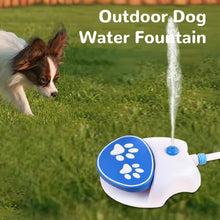 Outdoor Step-On Dog Water Fountain - Auto Sprinkler and Activated Dispenser With Hose for Cats and Dogs