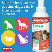 Bob Martin Tick and Flea Spray for Dogs, Cats, Puppies & Kittens. Flea & Tick Spray for Pets, Fast-Acting & Long-Lasting Prevention. Easy Application Flea Treatment. 250ml