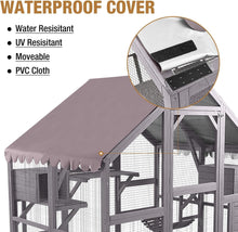 Close-up of Seiyierr cat enclosure waterproof cover featuring UV and water resistance, made of moveable PVC cloth.