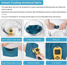 Dog Instant Cooling Bandana, Breathable Pet Scarf Cooling Collar for Dogs, Ice Towels for Bulldog, Cats Ice Collar in Summer, Cooling Towel Neck Wrap for Dogs with Leash Hole (Blue, L)