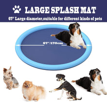 CXPDZRZK Splash Sprinkler Pad for Dogs & Cats, 1.7m Anti-Slip, Blue, All Ages, Pets & Children, Unisex, Minimalist Style