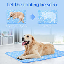 Rywell Dog Cooling Mat, Dog Cooling Mat Large 80 x 110cm, Arc-Chill Q-Max＞0.5 Endothermic Color-Changing Washable Pet Cooling Mat Large, Non-Toxic&Non-Slip