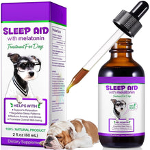 Melatonin sleep aid for dogs, 60ml, promotes relaxation, relieves anxiety, supports overall well-being.