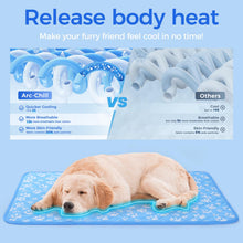 Rywell Dog Cooling Mat, Dog Cooling Mat Large 80 x 110cm, Arc-Chill Q-Max＞0.5 Endothermic Color-Changing Washable Pet Cooling Mat Large, Non-Toxic&Non-Slip