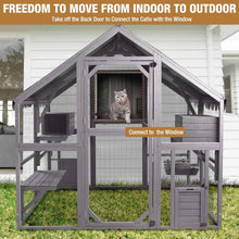 Seiyierr outdoor cat enclosure with window access, providing outdoor freedom and safety for cats.