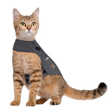 Thundershirt Cat Calming Jacket in Heather Grey, Medium size, designed for anxiety relief in cats.