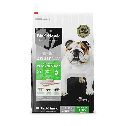 Black Hawk - Dry Dog Adult and Senior Food, Chicken and Rice, 20kg