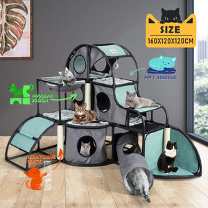Petscene Multi-Level Cat Scratching Post Cat Tree Tower Kit Furniture Climber Condo House