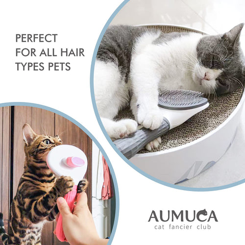 Self Cleaning Slicker Brush for Shedding and Grooming