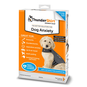 Thundershirts HGS-T01 Dog Calming and Anxiety Jacket, Small 16"-23", Heather Grey, Small 16"-23"