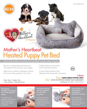 K&H Pet Products Mother's Heartbeat Heated Dog Bed with Bone Pillow