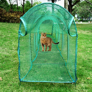 Foldable Cat Walk & Run Crawl Tunnel Toys Playing Tent Outdoor Breathable Mesh