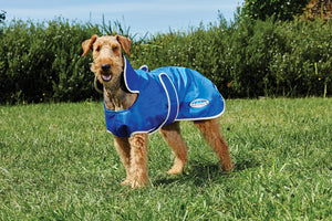 Weatherbeeta Windbreaker 420D Deluxe Dog Coat (32", Blue/Cream)